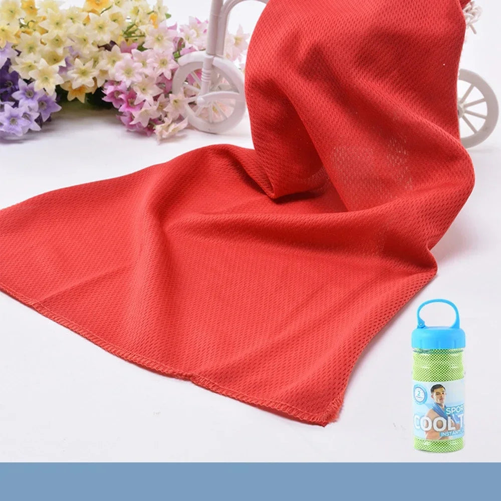 2pc Portable quick-dry Cooling Towels Microfiber Ice Towel Breathable Soft Chilly Towel for Yoga Sport Gym Workout Fitness Towel