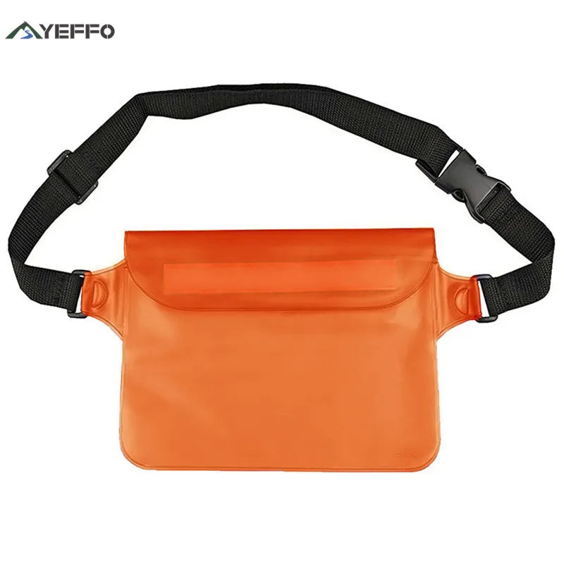HAISSKY 1pcs Mobile Phone Waterproof Pouch For iPhone 17 16 15 14 Pro Max Air Plus Outdoor Swimming Drift Diving Waist Pack