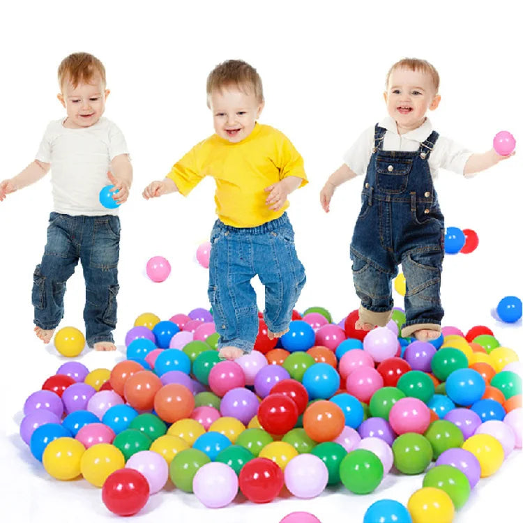 HOMEFISH 100PCS Outdoor Sport Ball Colorful Soft Water Swim Pool Ocean Wave Ball Baby Eco-Friendly Stress Air Ball Tent Toys