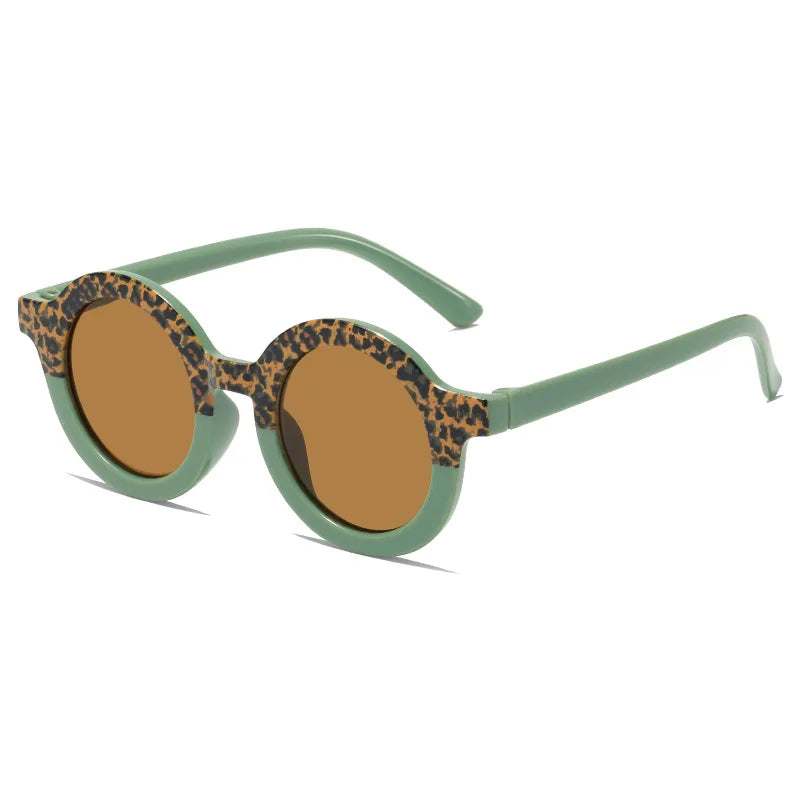 New Children's Sunglasses Korean Edition Girls' Round Frame Sunglasses Personalized Baby Sunscreen Sunglasses Fashion Versatile