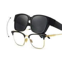 New Fashion Polarized Sunglasses Cover Over Myopia Prescription Glasses Portable Men Women Vintage Fishing Driving Eyewear