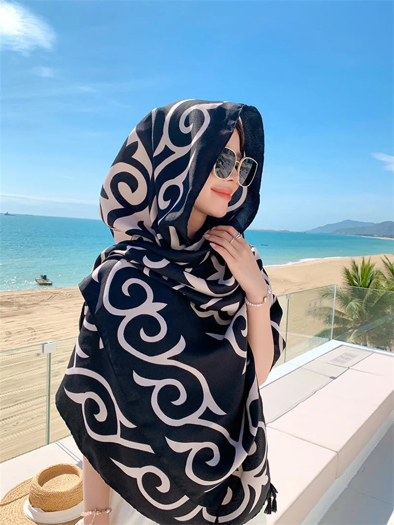 20 Styles 90x180cm Cotton Linen Summer Beach Dress Bikini Cover-ups Sarong Wrap Scarf Women Brazilian Swimsuit Bathing Cover Up
