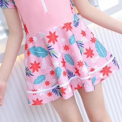 Kids Girl Swimming Suit One Piece Beach Dress Quick Dry Swimwear Teenage Girl Swimsuits Children 3 to 16 Years Girl Bathing Suit