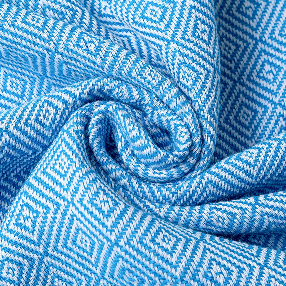 Wearable Turkish diamond plaid beach towel sandproof and quick-drying 100% cotton surf poncho bathrobe hooded wetsuit change of