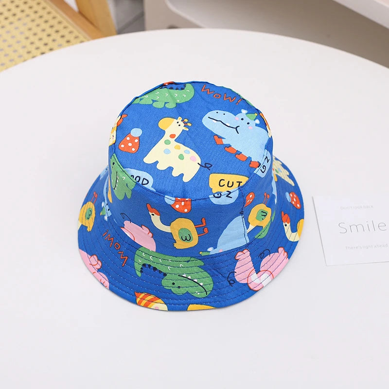 New Panama Summer Baby Sun Hat for Girls and Boys Beach Sun Cap Cartoon Autumn Kids Fisherman's Cap Outdoor Baby Bucket Hat