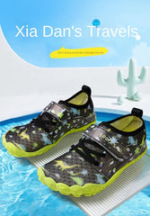 Children's Anti-cut Anti-slip Wear-resistant Rubber-soled Wading Shoes Beach Sandals Quick-drying Pool Shoes Outdoor Water Playi