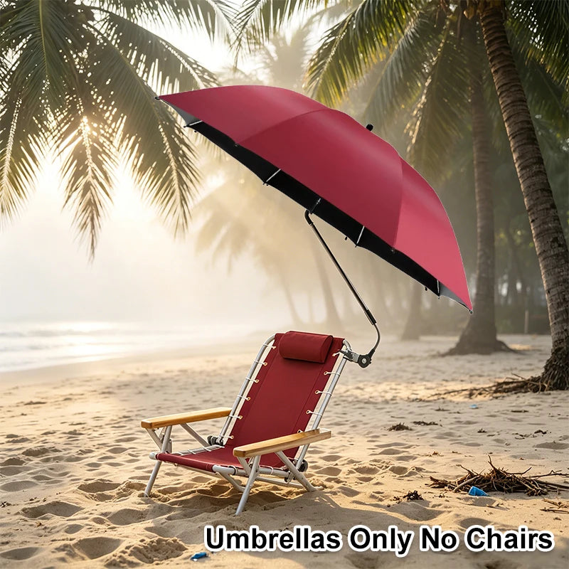 Adjustable Outdoor Sunshade Umbrella UV Protection Fishing Camping Beach Chair Umbrella Multi-functional Long Handle Umbrella