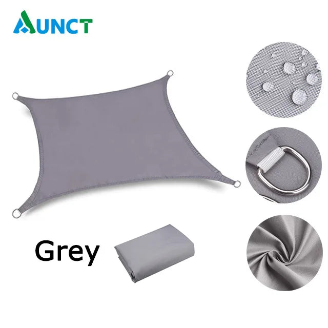 420D Waterproof Square Rectangular Shade sail, Outdoor Garden Swimming Pool Awning, Camping Hiking Sun shelter