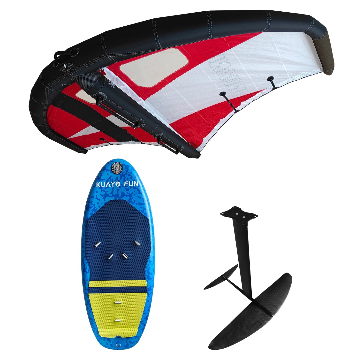 Hot Selling Carbon Sup Wing Foil Set Kitesurfing Kites Surfboard 3 Piece Set With Inflatable Sup Board Includes Pump Hydrofoil