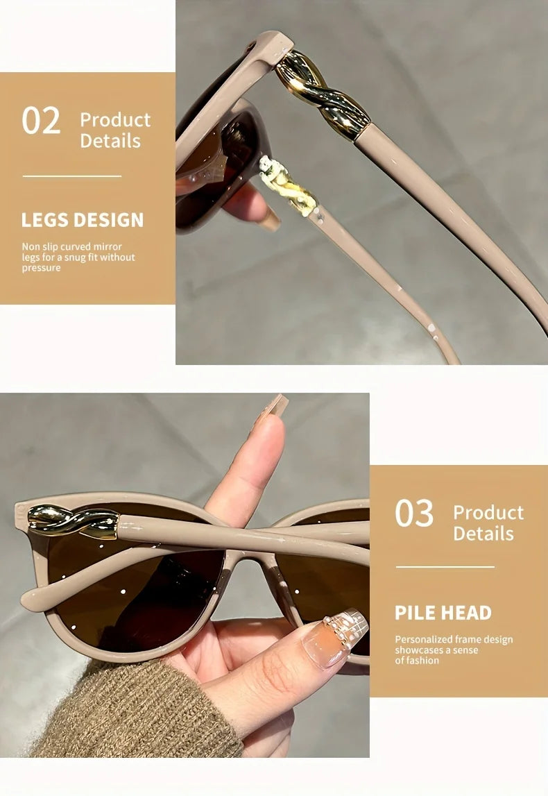 Women's Cat Eye Sunglasses Retro Butterfly Sunglasses Women's Fashion Mountaineering Sunglasses