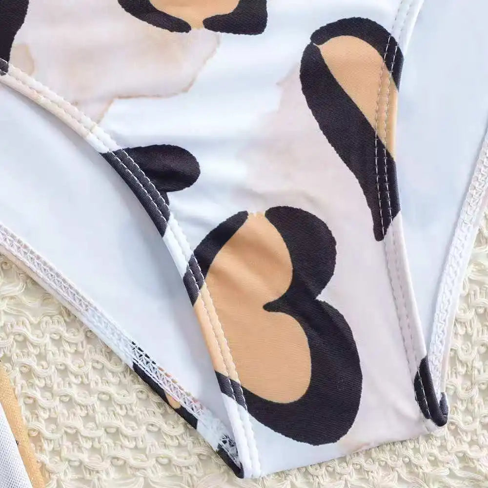 3 Pieces High Waist Bikini 2026 Girls Swimsuit & Beach Pant Swimwear Children Bathers Bathing Swimming Swim Suit Beachwear 8-12Y