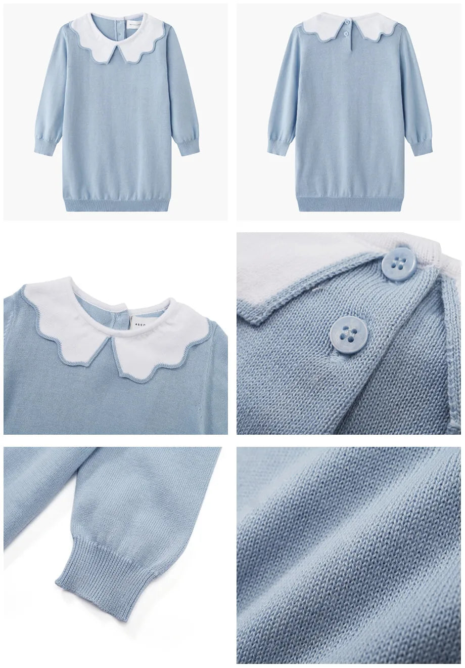 Clearance AS 2024 Summer Blue Shabbos collection sister brother matching clothing 100% cotton floral and knitted kids clothes