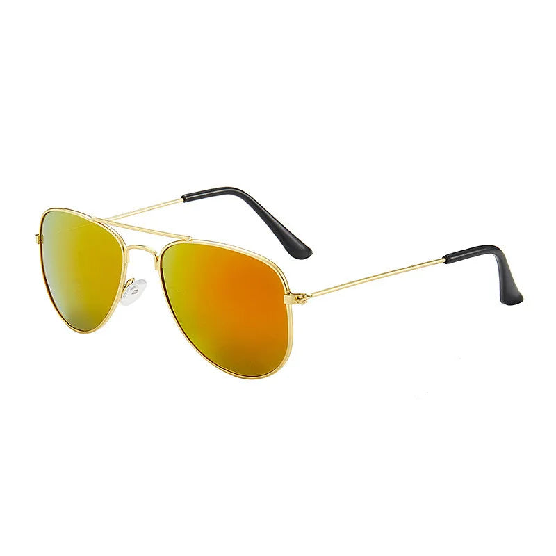 New vintage Sunglasses new fashion baby kids boy girl Pilot sunglasses metal frame goggles glasses for kids children
