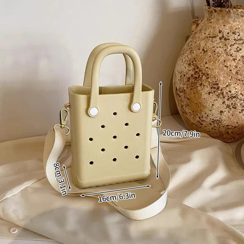 Beach Tote Bag Picnic Storage Baske Summer Women Travel Handbags Fashion Shopping Bag Rubber EVA Waterproof Beach Bag Purse