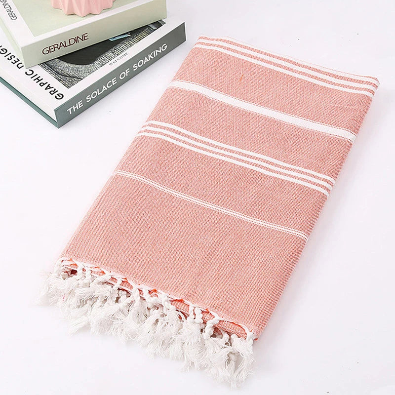 Cotton Turkish Beach Towels Extra Large Sand Free Quick Dry Clearance Swim Bath Camping  Towel Travel Blanket Adult Essentials
