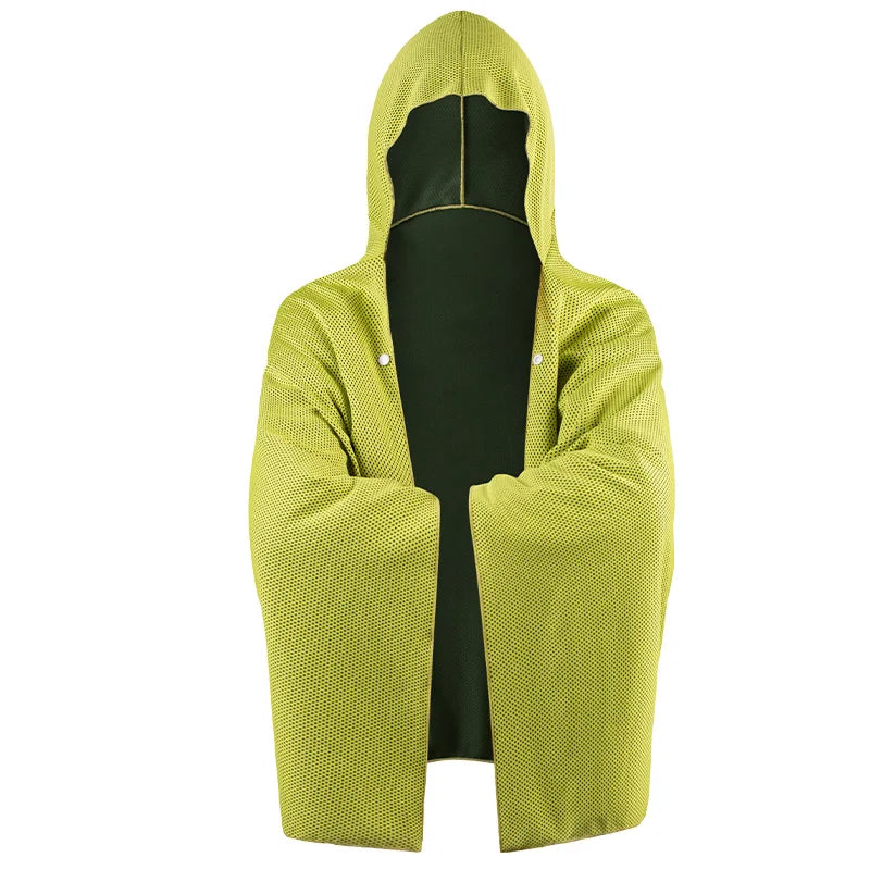 Cooling Hooded Cloak lce Cool Poncho Cover Up Super Absorbent Oversized Hooded Towel Wrap, 4-in-1 for Swimming Beach Pool Travel