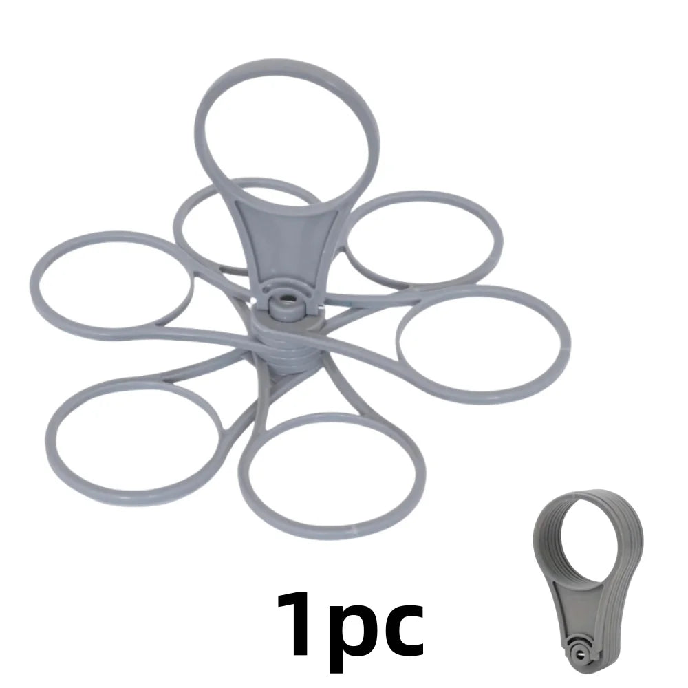 1/2pcs 6-Slot Portable Drink Holder Folding Beverage Tray with Handle Pocket-Sized for Outdoor Picnics Party Reusable Cup Holder