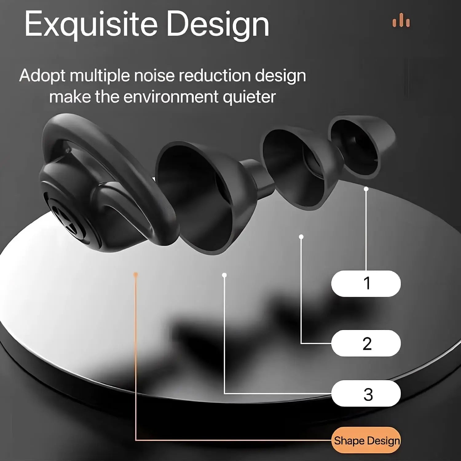 3 Pairs Reusable Waterproof Silicone Ear Plugs, Ear Water Blocking Noise Reduction Earplugs for Swimming Diving Surfing Pool Beach Shower Travel, With Storage Box, 2 Black & 1 White