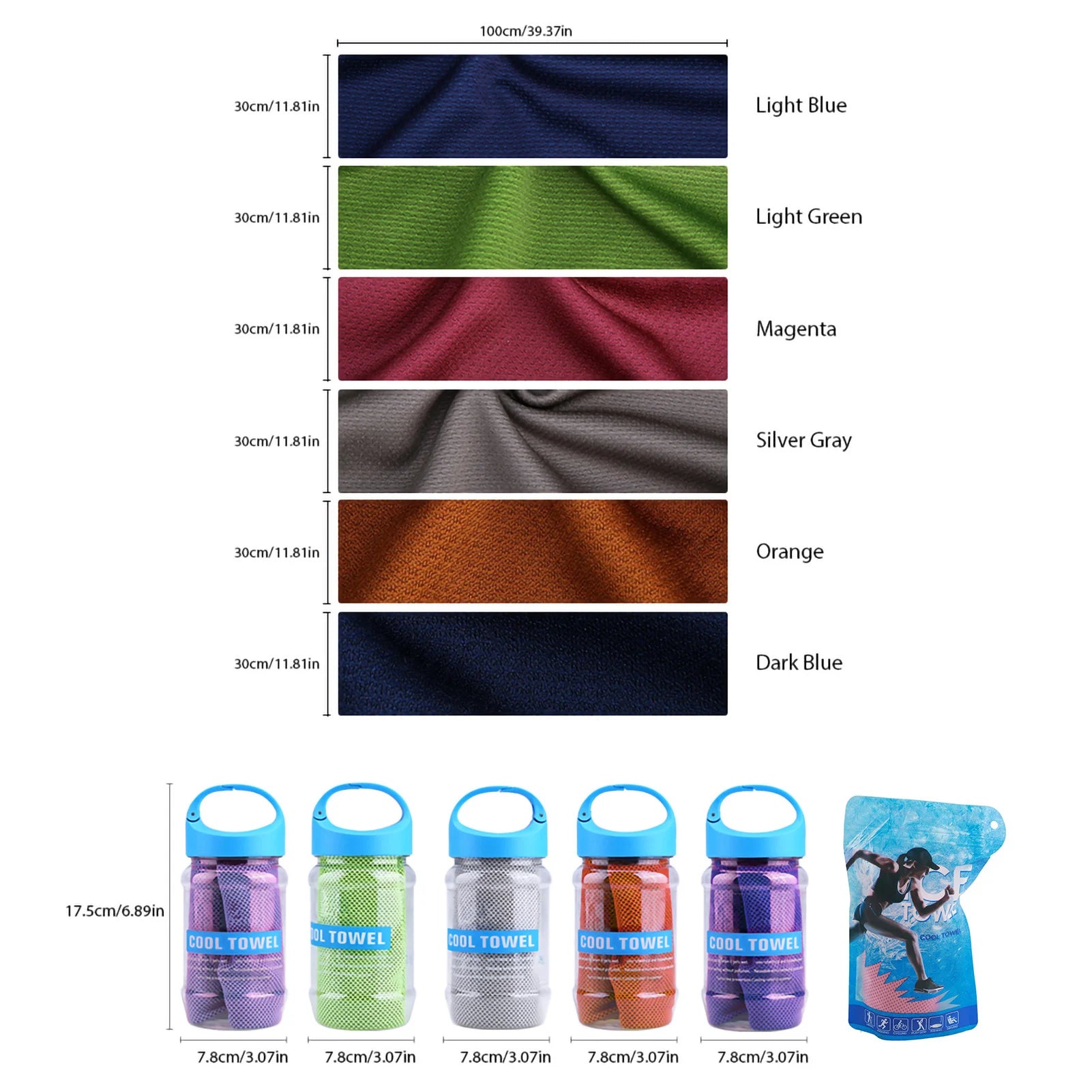 Cooling Effect Towel Super Breathable Towel Super Breathable Cooling Effect Towel for Sports Gym Workout Super Absorbent Towel
