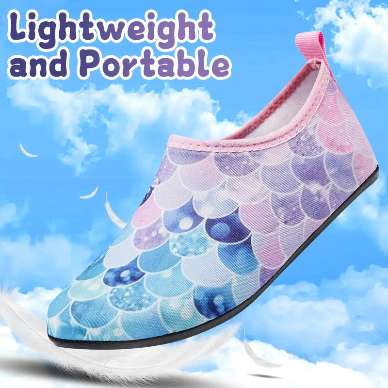 Children Water Beach Shoes Swimming Barefoot Girls Quick-Drying Aqua Shoes Boy Color Light Soft Slipper Snorkeling Swim Socks