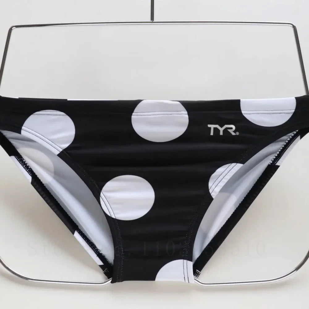 Men's Swimsuit Bikini with Elastic Drawstring Outdoor Sports Pool Training Quick-drying Briefs Team-specific Racing Underwear
