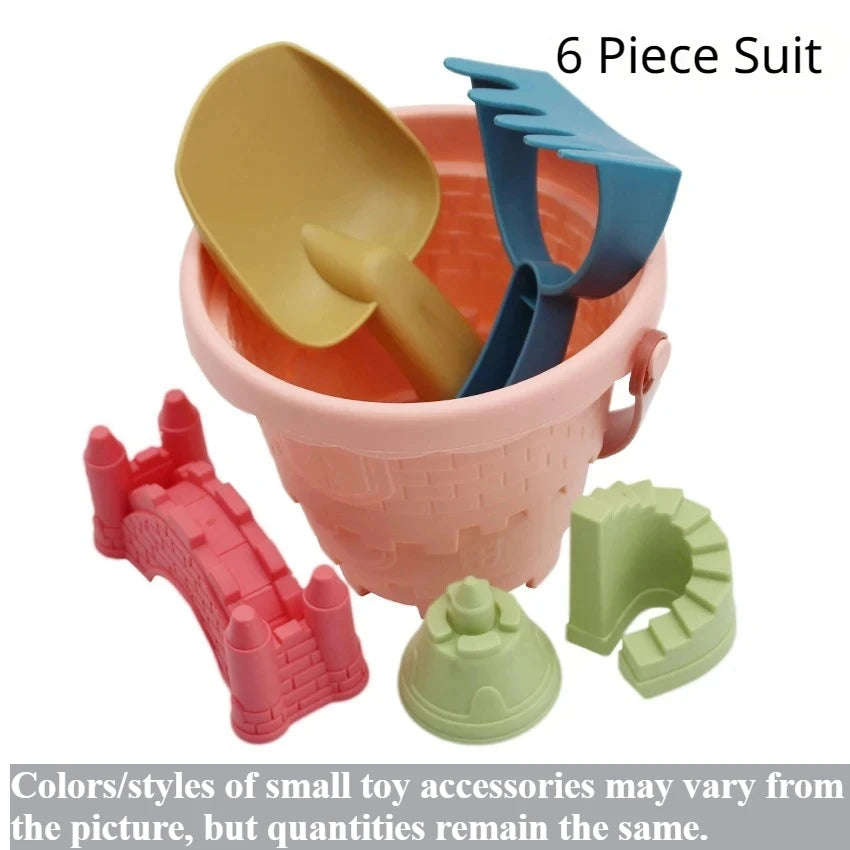 Beach Castle Bucket Play Sand Set Toys Sand Scoop Children Summer Toys Sand Toys Sand Box for Kids Outdoor Family Funny Gifts