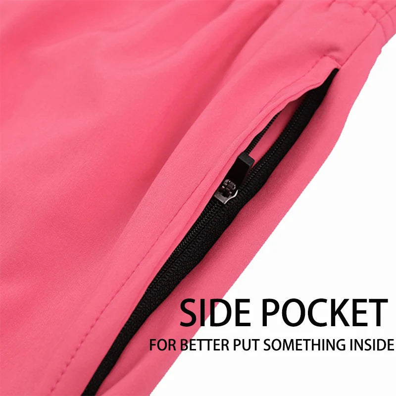 ESCATCH 2026 Latest Mens Shorts Breathable Long Lining Quick-Dry Sports Swim Traje De Baño Hombre Zipper Pockets Beach Shorts