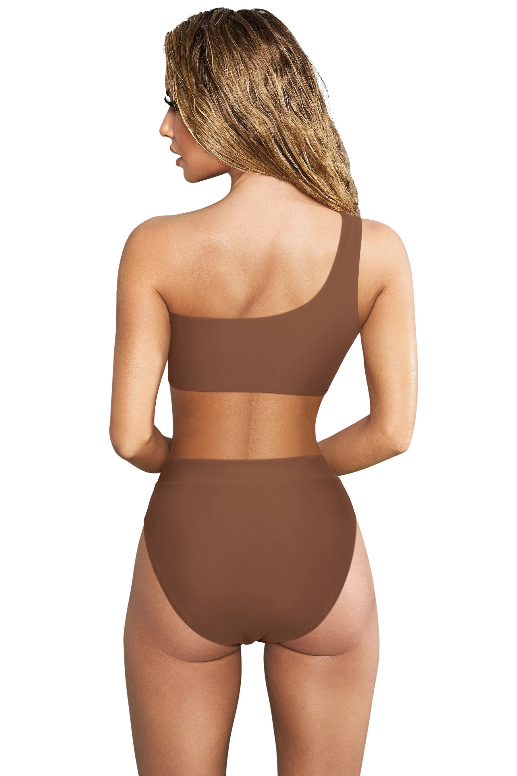 Women  2 Piece Bikini Sets Solid Color Padded High Waisted Bikini  Summer Beachwear Swimming Bathing Suits Bikini Set Femme