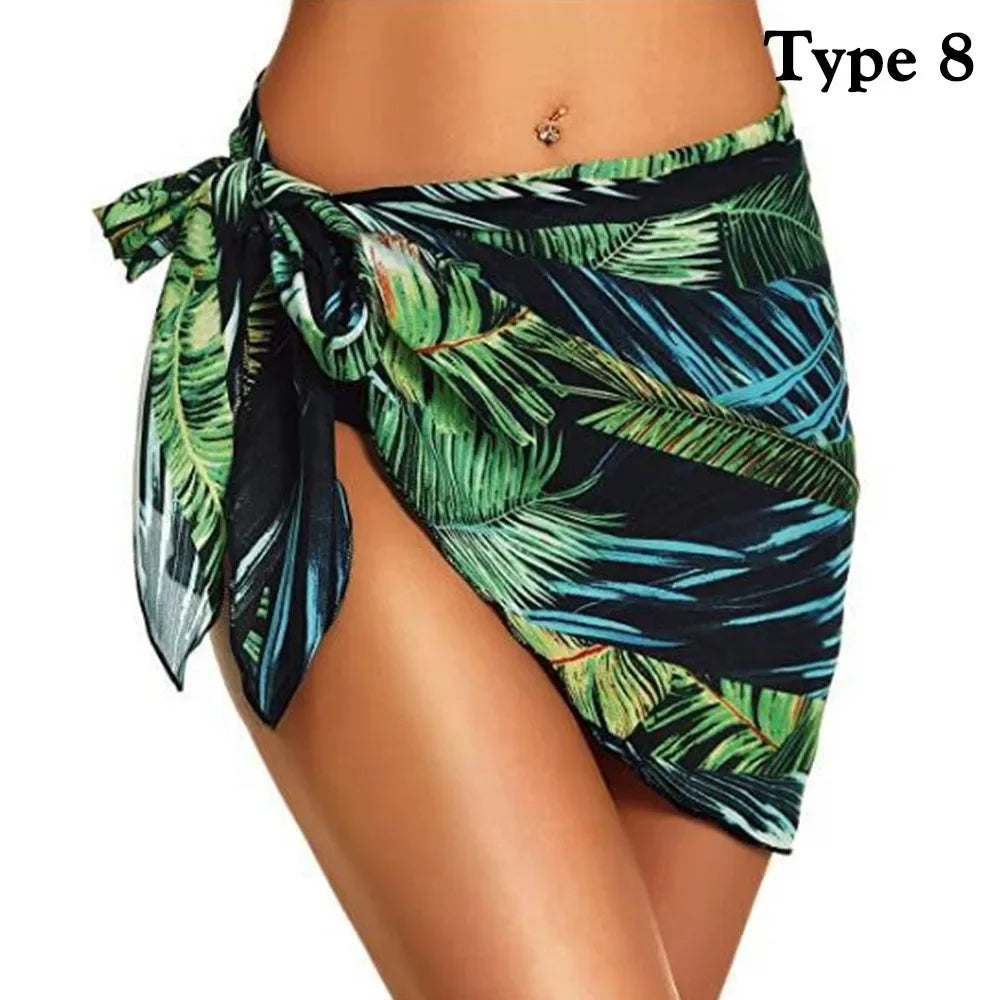 Chiffon Womens Sarongs Wrap Skirt Coverups Wrap Sheer Chiffon Swimsuit Scarf Cover Short Sarongs Beach Short Cover Beach Bikini