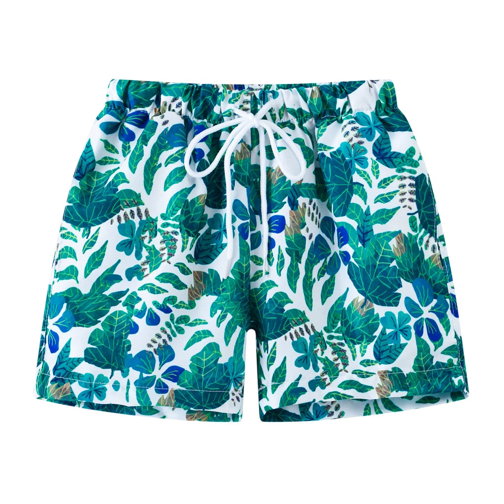 Summer 2-10 year old children's beach vacation shorts, fashionable multi-color beach shorts for boys and girls