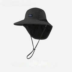 Unisex Summer Wide Brim Waterproof Quick-drying Panama Caps Outdoor Visor Bucket Hats Mesh Breathable Sun Hat with Neck Flap