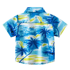 Cool Cozy Summer Coconut Palm Beach Shirts for Boys and Girls