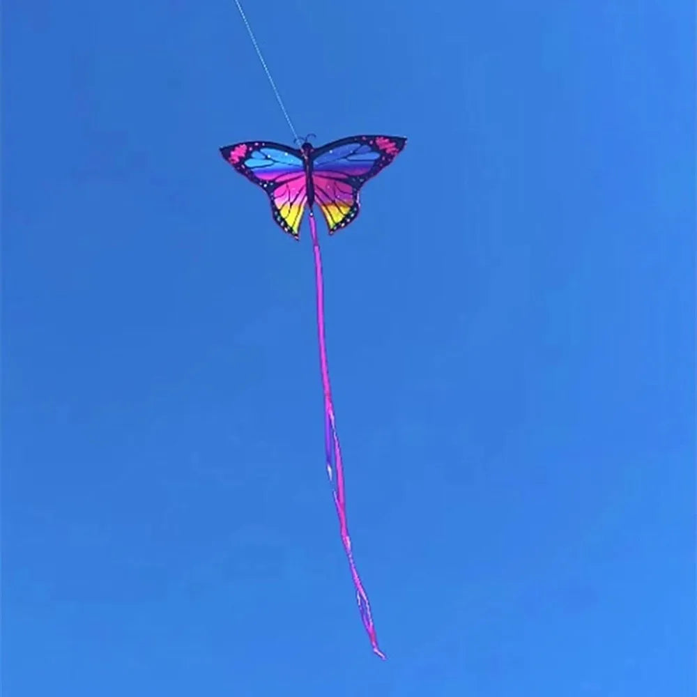 New Easy to Fly Colorful Kite Steering Good Flying 3D Kite Beautiful 100 Meter Kite String Children's Kite Kid & Adult