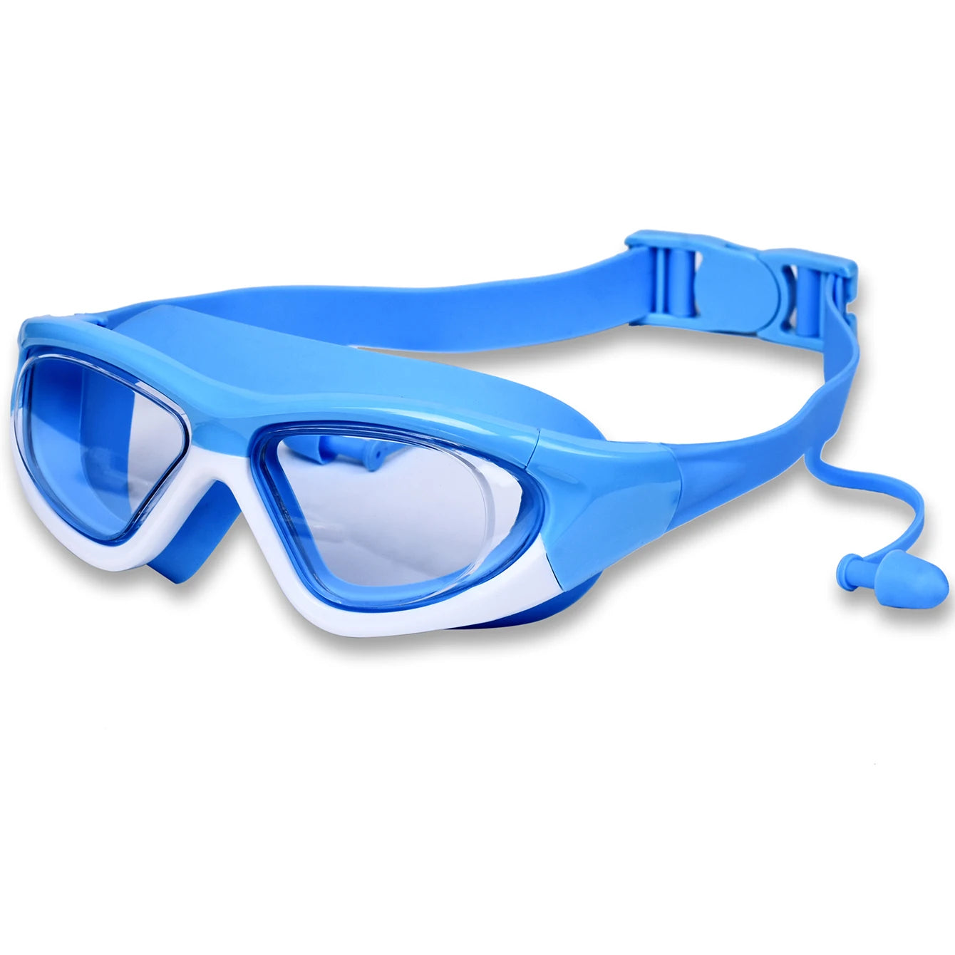 High-Definition Children's Swimming Goggles for Boys and Girls, Anti-Fog Swimming Goggles, Large-Frame Goggles, Comfortable Silicone Goggles