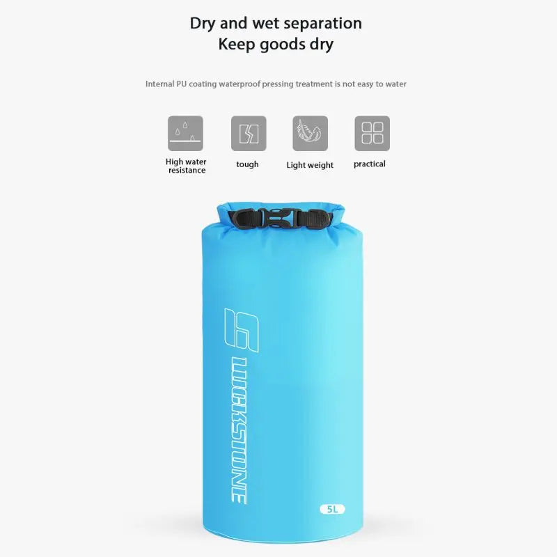 Portable Waterproof Dry Bag Sack Ultralight Drifting Swimming Storage Bag Rafting Kayaking Bag 3/5/8/12/15/25/35/75L Bag