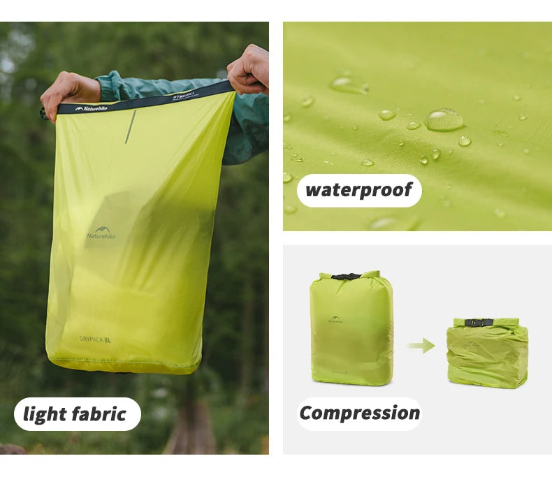 Naturehike Swimming Waterproof Dry Bag Waterproof Compression Storage Bag Rafting Kayaking Trekking Floating Sailing Dry Sacks