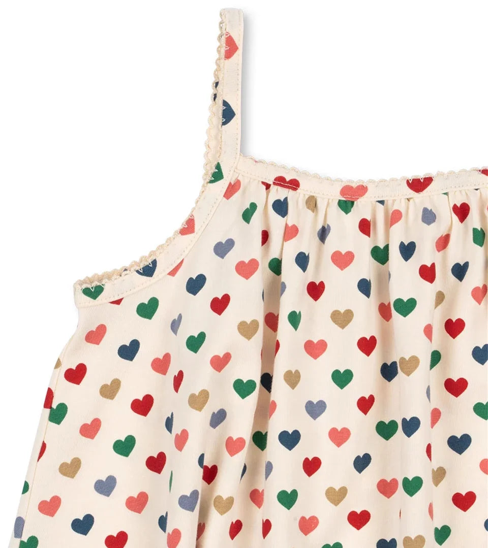 Children Clothes Set 2025 KS Summer Girls Floral Tops Shorts Set Girl Heart Print Slip Dress Kids Short Sleeved Vacation Suit