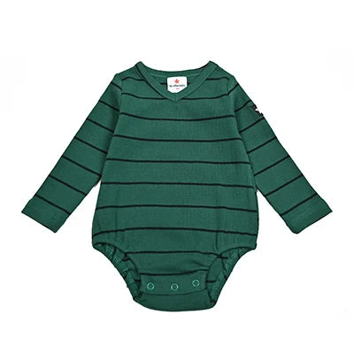 AA-Velour and Striped Layered Set Kids Clothes Sibling Matching Girl Dress Boys Top Baby Romper V Neck Children Family Matching