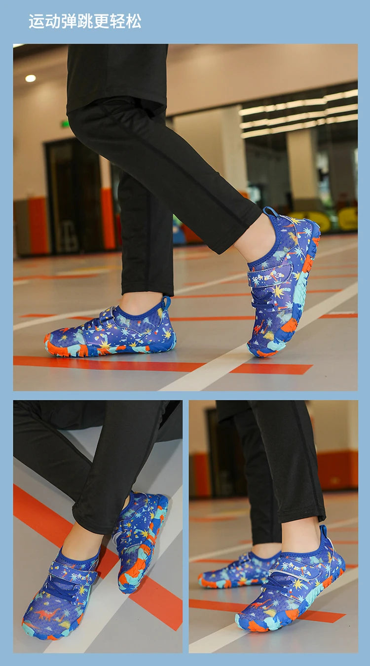 Children's Anti-cut Anti-slip Wear-resistant Rubber-soled Wading Shoes Beach Sandals Quick-drying Pool Shoes Outdoor Water Playi