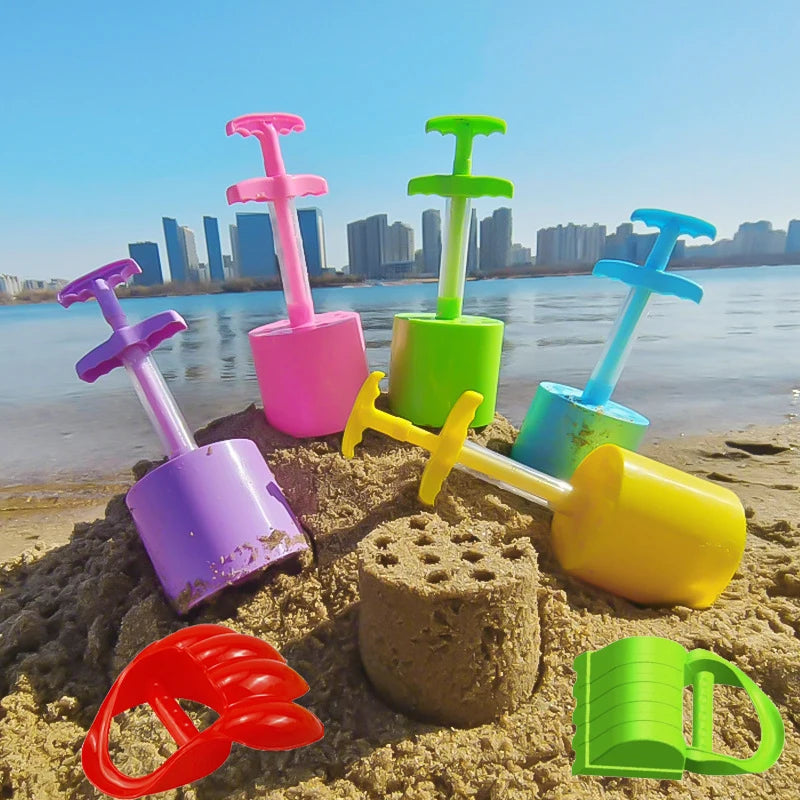 Kids Water Play Beach Toys Sandbox Mold Set Shovel Castle Building Wall Honeycomb Briquette Mold Summer Outdoor Sand Play Game