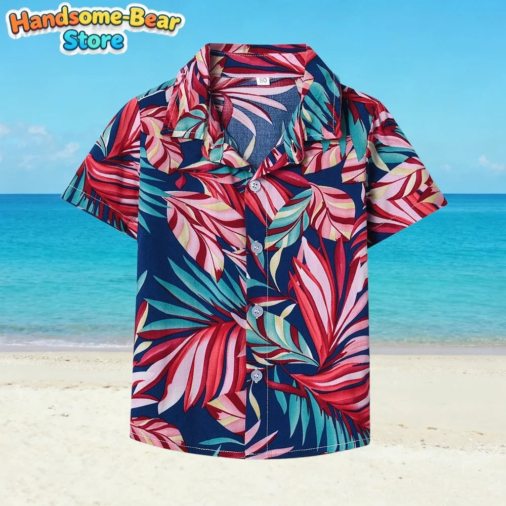 Hawaiian New Kids' Shirt Fashion Pattern 3D Print Shirt Summer Holiday Casual Harajuku t-Shirt Outdoors Simple Boys Girls Shirts