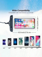 Universal Waterproof Phone Case Touch Screen Dry Bag HD Underwater Pouch for Swimming Beach Up to 7.0 Inch