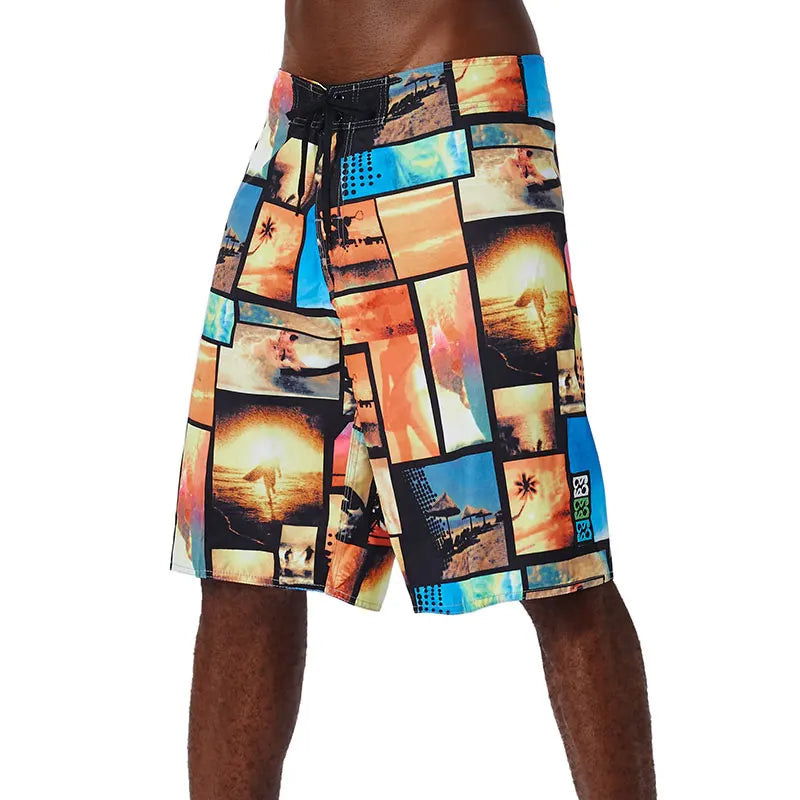 Summer New Fashion Trend Mens Beach Shorts Bermuda Phantom  Quick Dry Swimwear Casual Print Diving Surfwear men swimming shorts