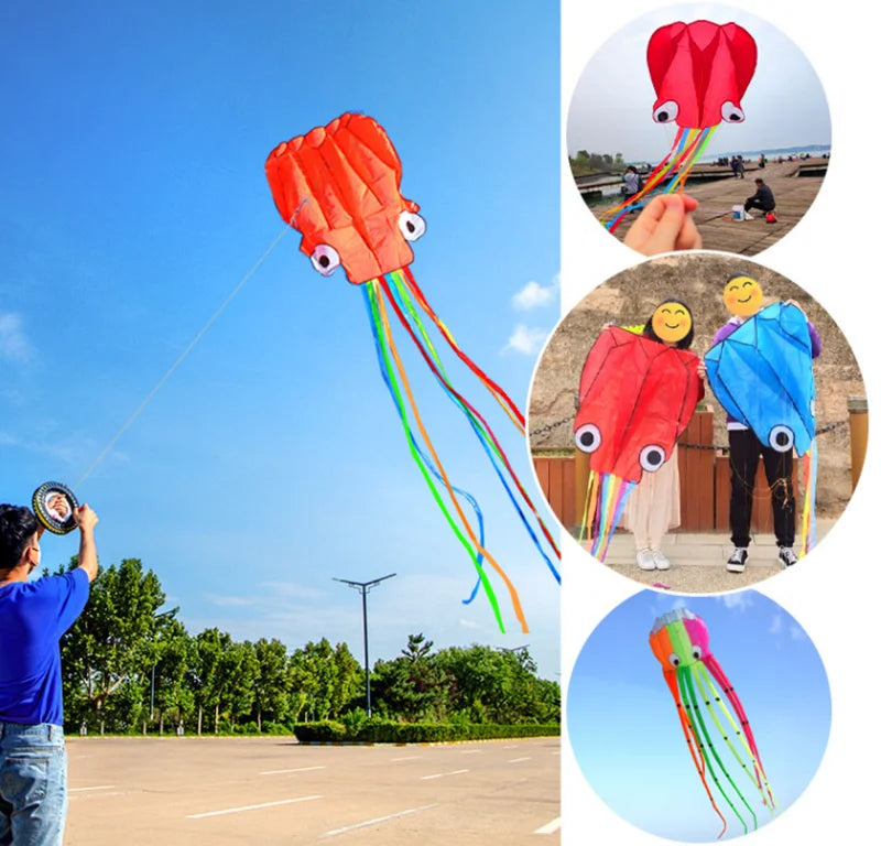 Octopus kites soft kites flying for adults kites professional wind kites inflatable kites gel blaster parachute fabric sport bag