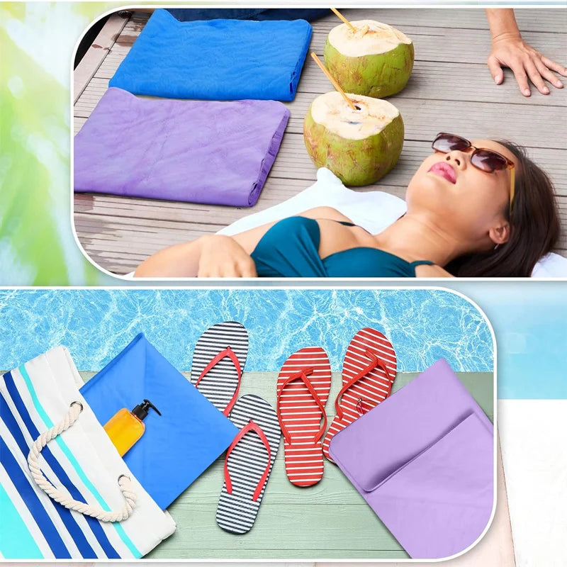 40x80/80x160CM Quick Drying Sports Towel Blue Gray Green Orange Swimming Gym Fitness Camping Running Beach Towel