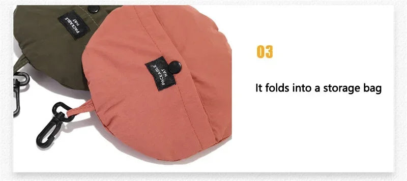 Summer quick-dry outdoor hiking hat for men, foldable and packable, sun protection and shade hat Multifunctional quick-dry visor