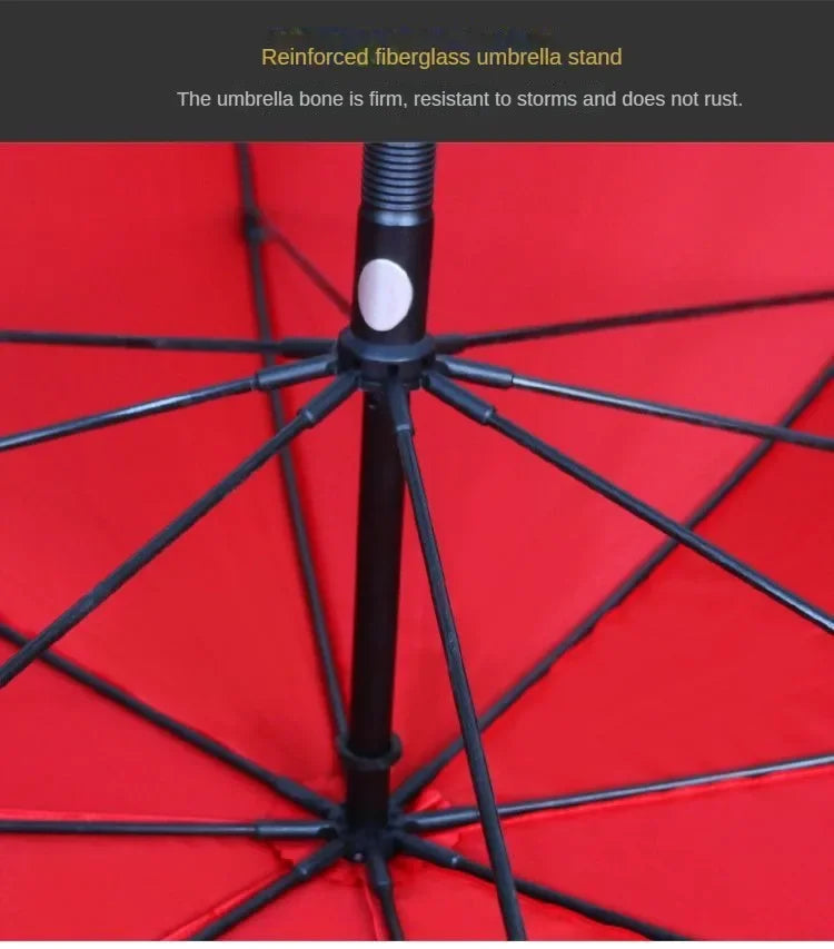 185CM Large Golf Umbrella Male Manual Long Handle Resistant UV Protection Parasol Shade Travel Beach Umbrella Windproof Strong