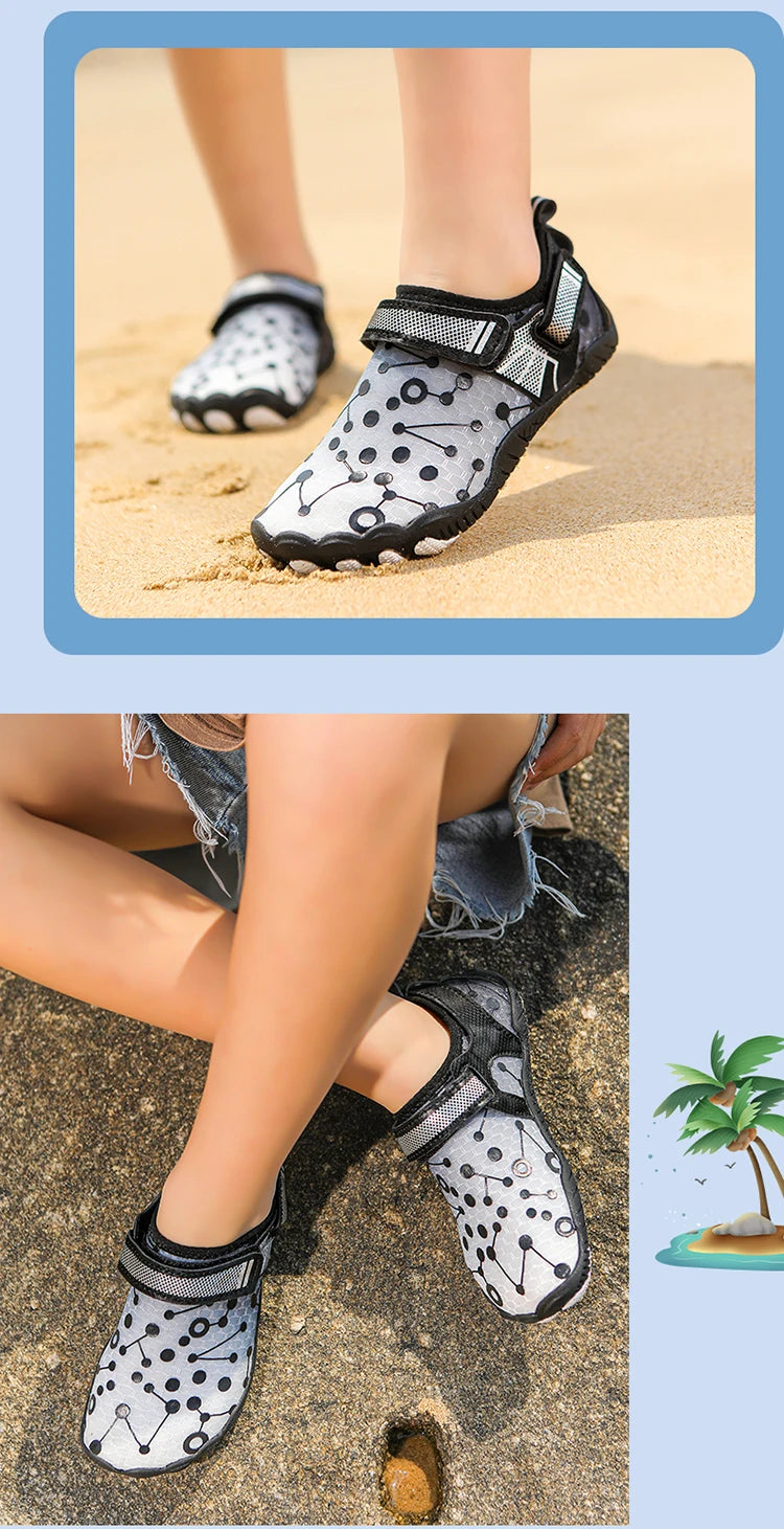 Water Shoes Children's Beach Shoes Quick-Drying Breathable Barefoot Swimming Water Shoes Outdoor Sneakers River Slippers Water S