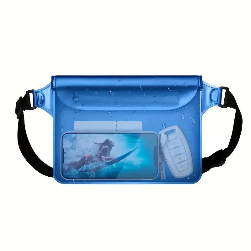 HAISSKY 1pcs Mobile Phone Waterproof Pouch For iPhone 17 16 15 14 Pro Max Air Plus Outdoor Swimming Drift Diving Waist Pack