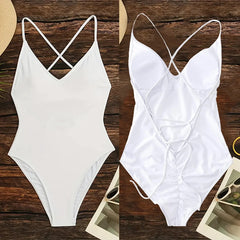 Solid One Piece Swimsuit Women Swimwear 2025 New Bikini Sexy Bodysuit Plus Size Bathing Suit Swimming Suit maillot de bain femme